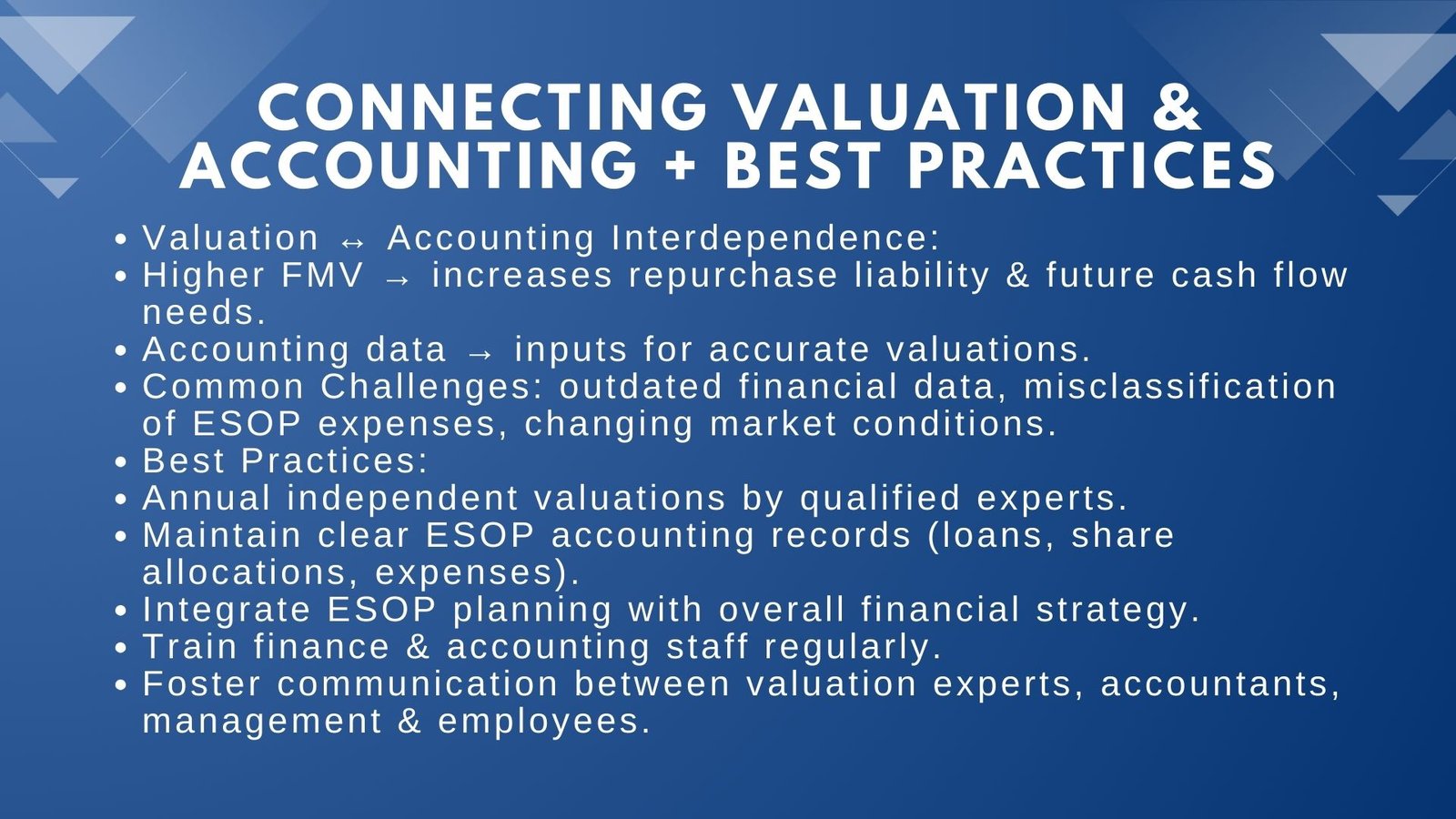 Understanding ESOP Valuation and Accounting What Companies Need to Know
