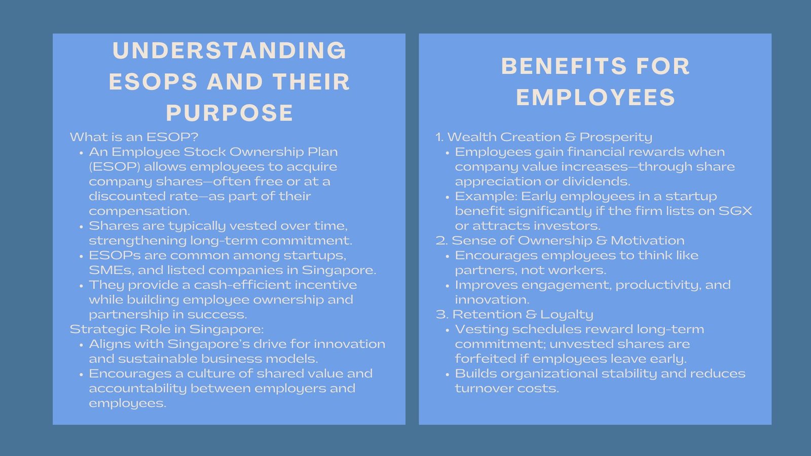 Comprehensive ESOP Benefits Program Singapore