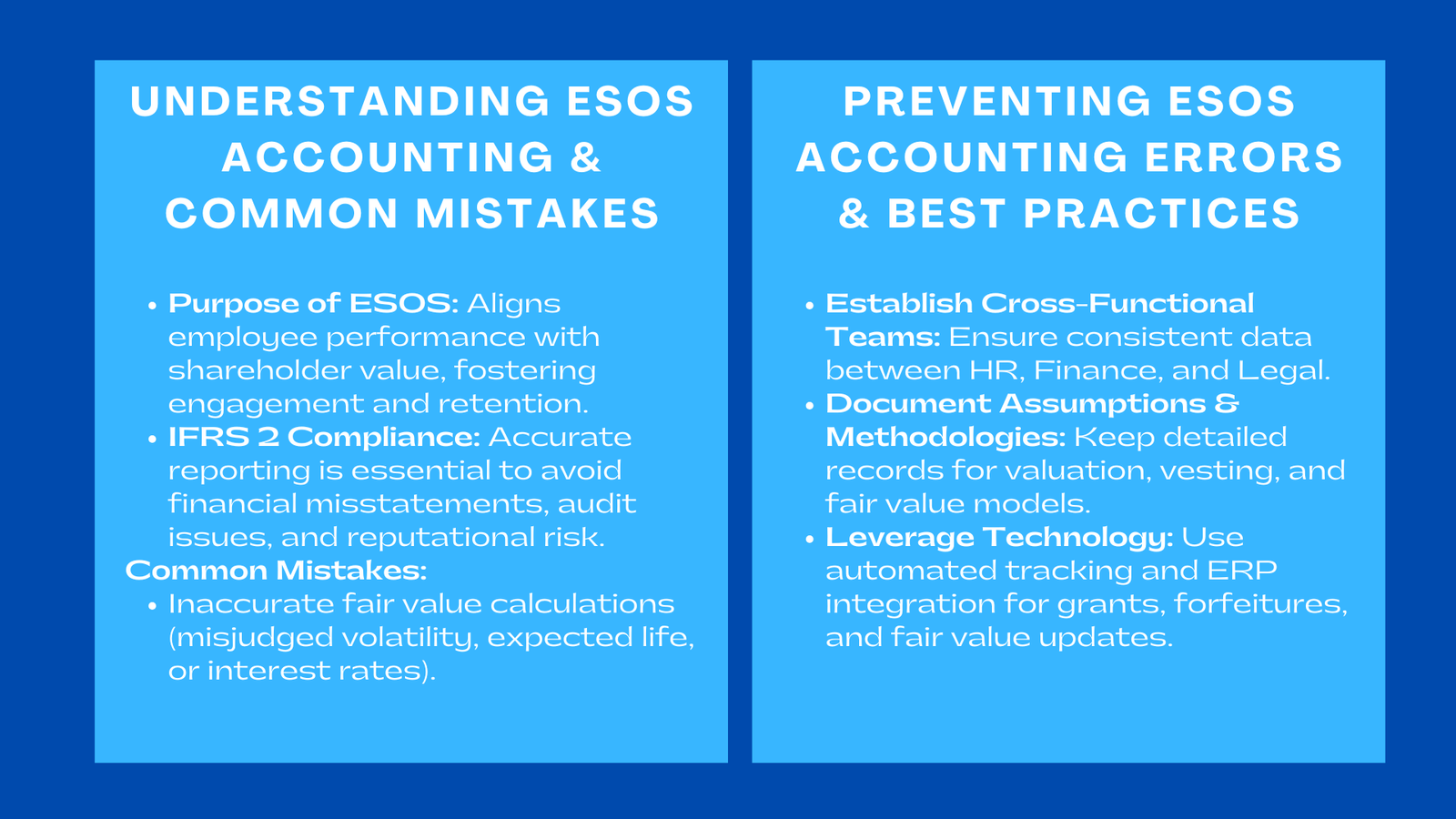 Common Mistakes in ESOS Accounting