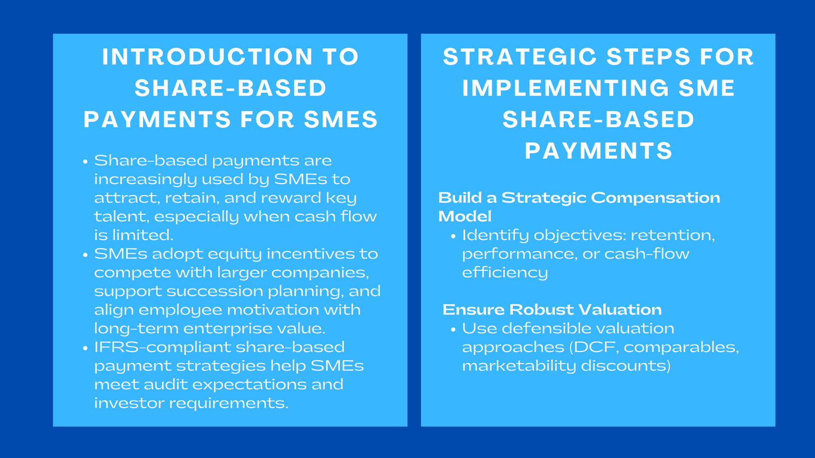Share-Based Payments Strategy for SMEs