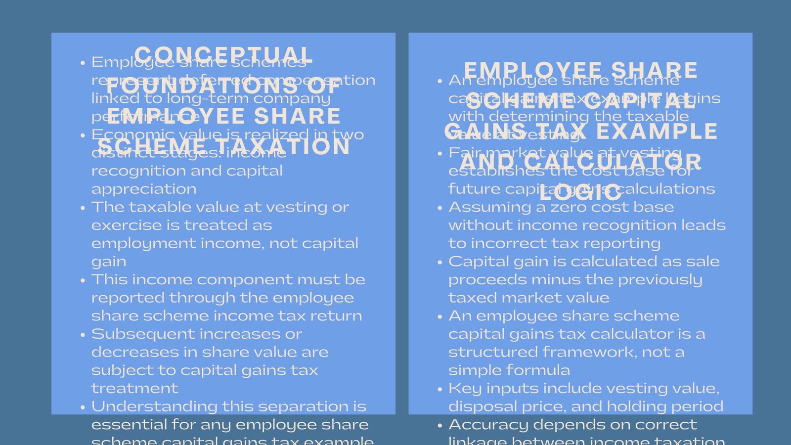 Master Employee Share Scheme Taxation